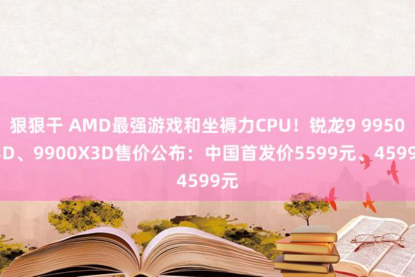 狠狠干 AMD最强游戏和坐褥力CPU！锐龙9 9950X3D、9900X3D售价公布：中国首发价5599元、4599元