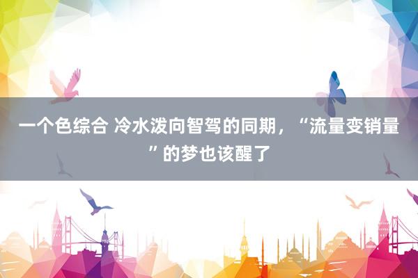 一个色综合 冷水泼向智驾的同期，“流量变销量”的梦也该醒了