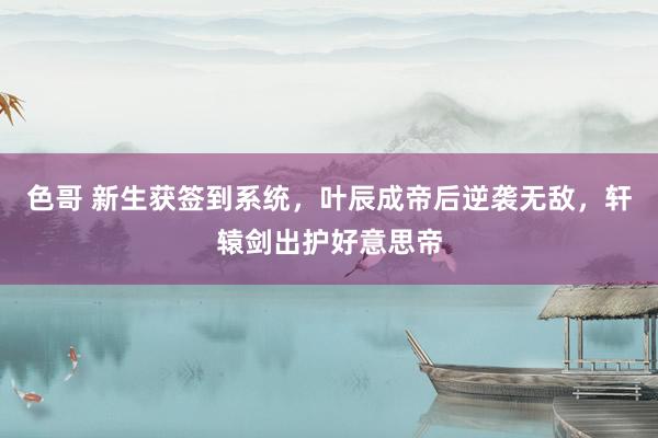 色哥 新生获签到系统，叶辰成帝后逆袭无敌，轩辕剑出护好意思帝