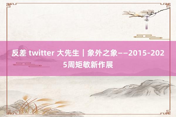 反差 twitter 大先生｜象外之象——2015-2025